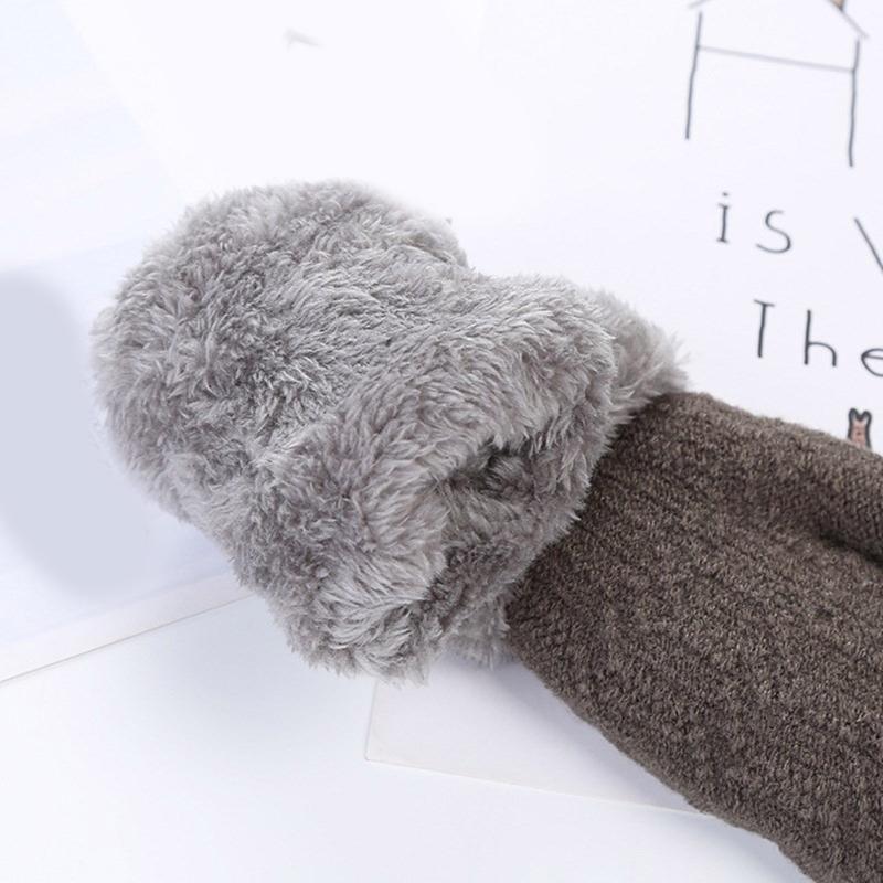 Weiche Babyhandschuhe mit Fleecefutter, atmungsaktive Plüsch-Kinderhandwärmer, verdickte warme Handschuhe für kaltes Wetter