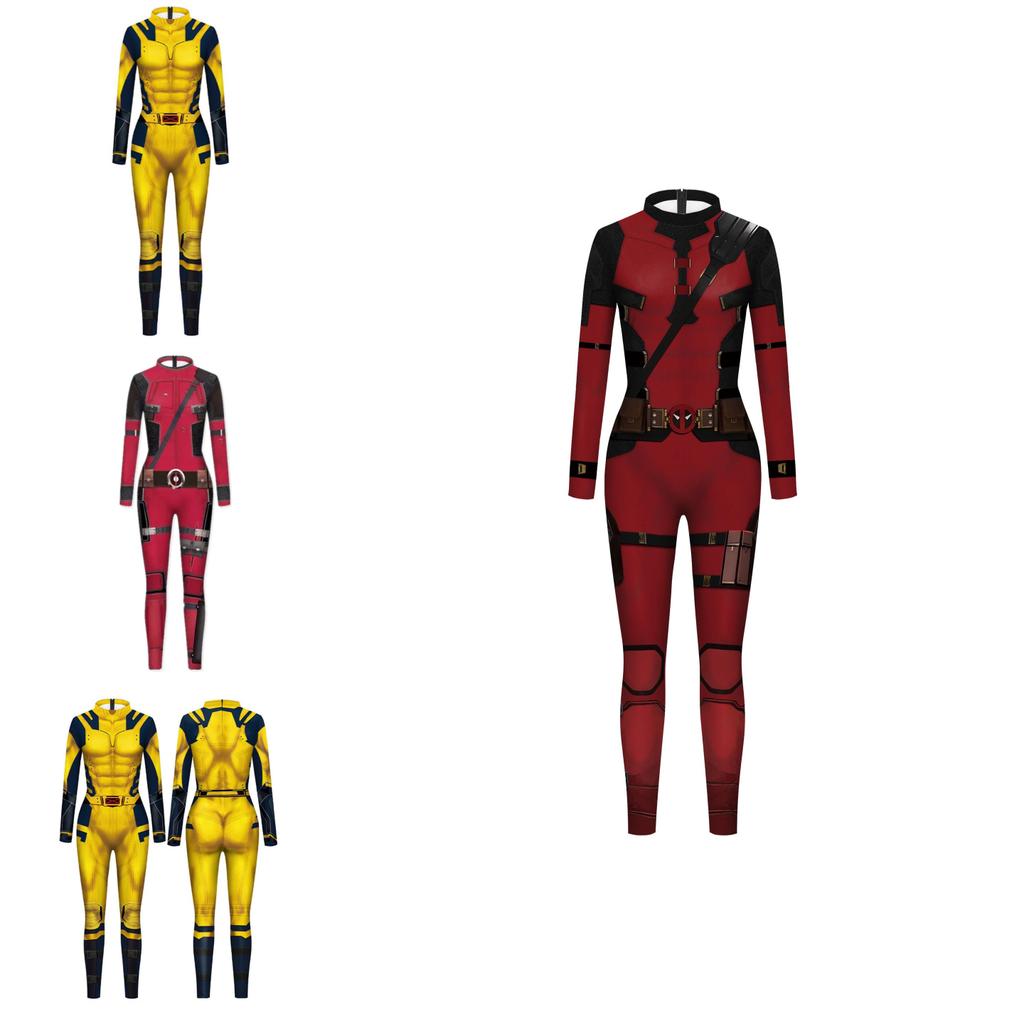 Combinaison Personnage Marvel Deadpool Et Wolverine Pour Halloween Cosplay Costumes Fêtes