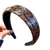 Retro Leopard Print Acrylic Headband - Non-Slip, High Skull Top Design for Women