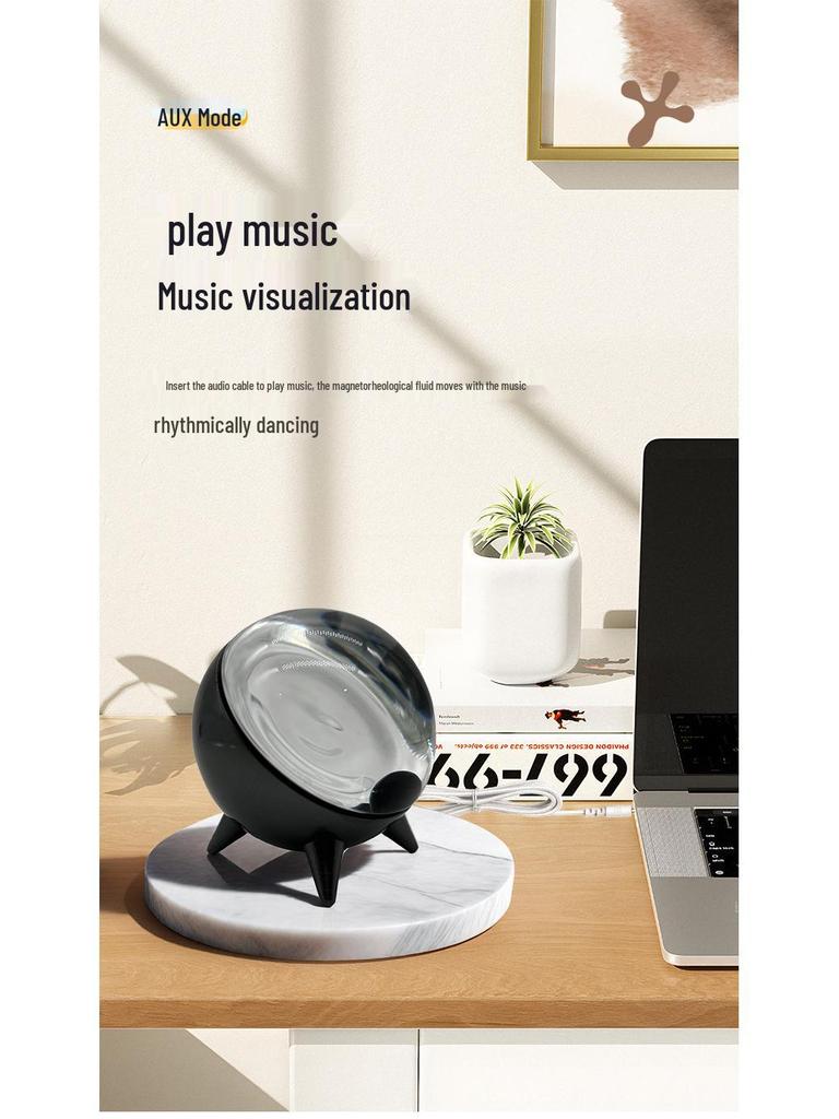 Magnetohydrodynamic Music Rhythm Light Display: Venom Music Visualization Ornament and Creative Desktop Gift