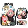 3D Spionage Spielhaus Schultasche Zuhause Wein Grundschulrucksack Umhängetasche Federmäppchen 3-teiliges Set