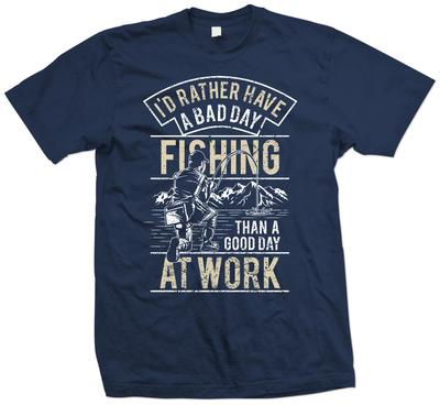 Pêche I'D Rather Avoir Bad Jour Pêche Que Good Jour Au Travail Unisex T-shirt