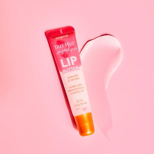 Tree Hut Sugar Lips Lip Butter 3 Piece Set [strawberry+original+watermelon] +free Tree Hut Mirror