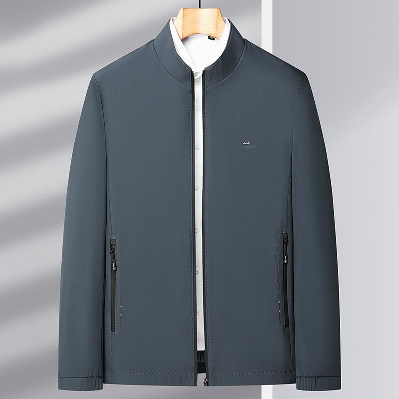 Весенне-осенняя новая куртка мужская бейсбольная воротниковая повседневная куртка для папы среднего возраста M