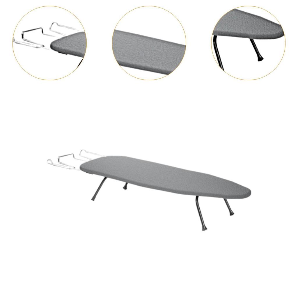 Compact Iron Stand for Garments, Foldable Tabletop Ironing Board