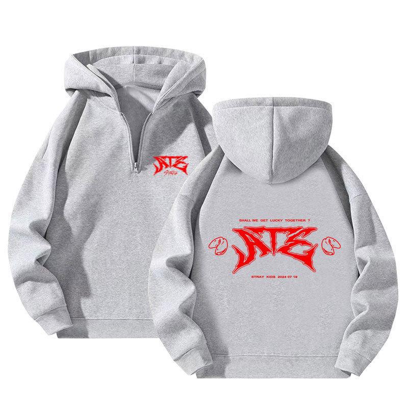 Hanorace pentru bărbați femei StrayKids Combinație Imprimat Pulover cu fermoar Nou Pulover cu fermoar Bărbați și femei Același stil Hanorac