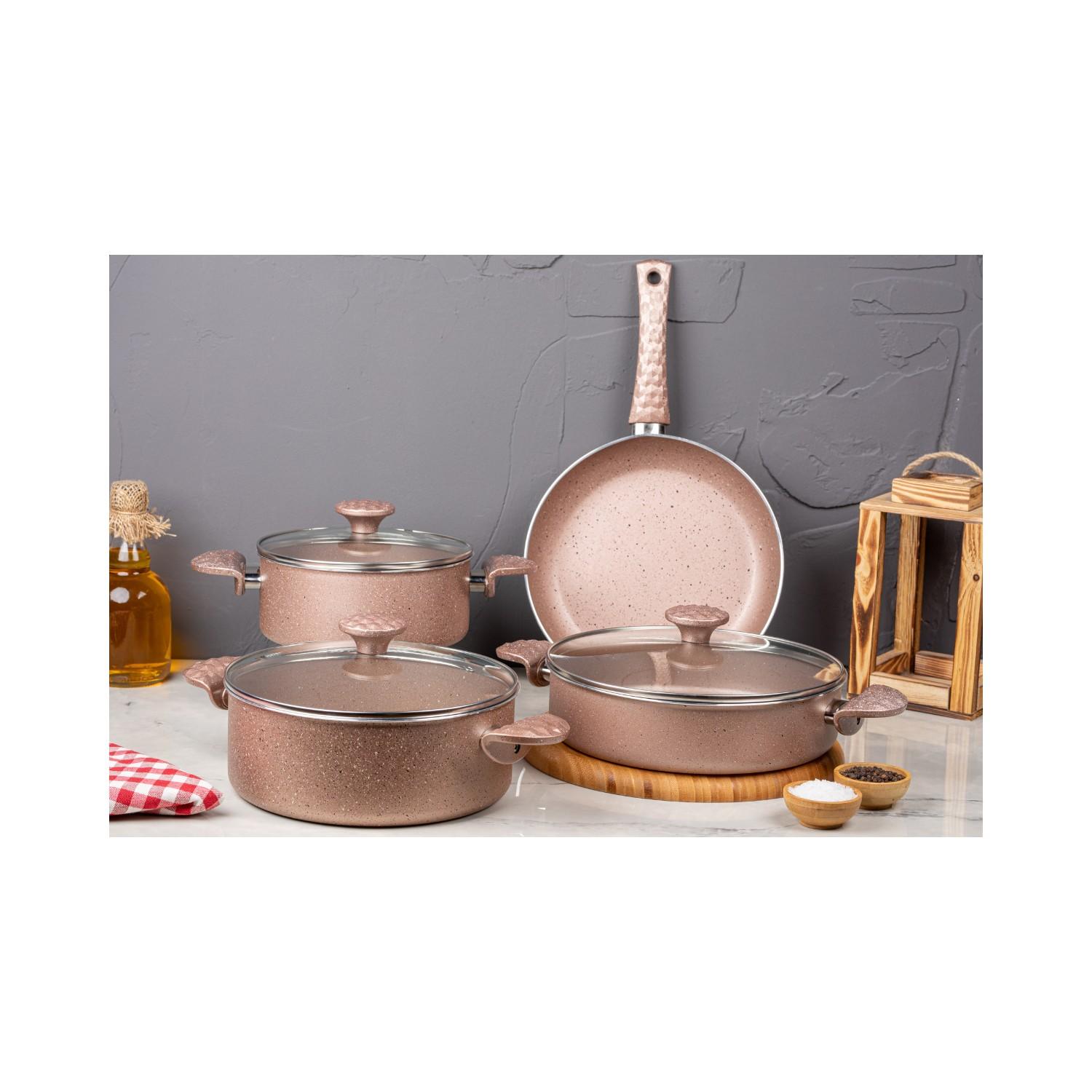 

Набор из 7 кофейных гранитных сковородок