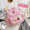 Embroidery Strawberry School Bag Cartoon Student Rucksack Casual Girl Backpack  College