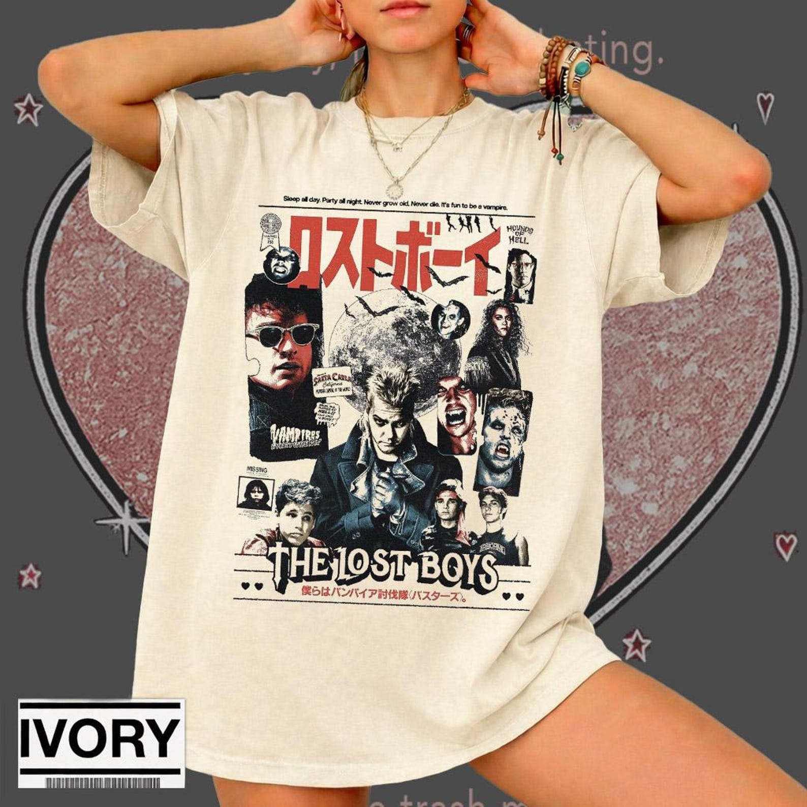 The Lost Boys Shirt, Vintage 80s Vampire Movie Tee, Retro Horror Graphic T-Shirt, Gothic Aesthetic Shirt, Cult Classic Film Shirt 4XL