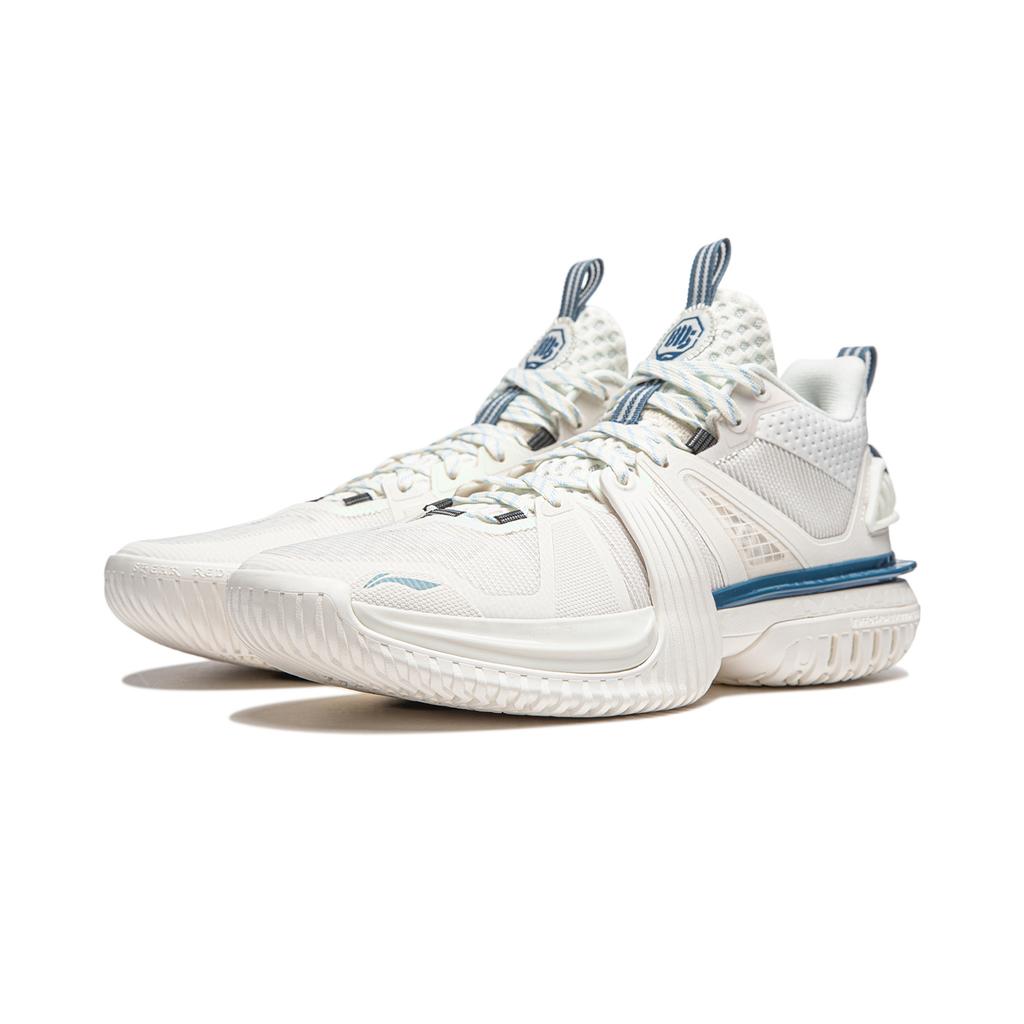 Li Ning Storm 2024 Cushioning Breathable Lightweight Rebound Low Top Basketball Shoes Men's Ivory ABFU017-3