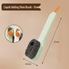 Multifunctional Liquid Dispensing Shoe and Clothes Brush - Gentle On Shoes, Press-Type Design for Easy Cleaning