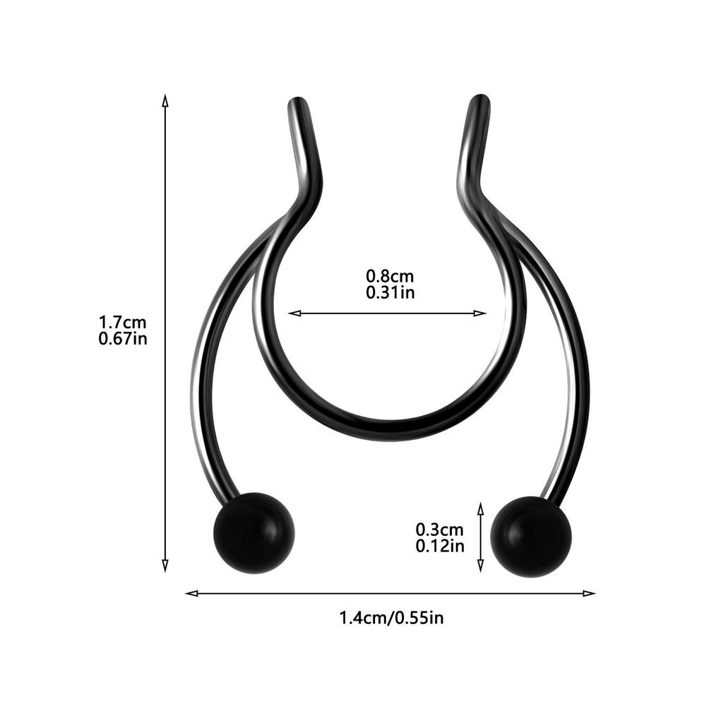 Trendy European & American No-Piercing Horseshoe Nose Clip Jewelry