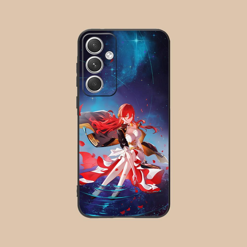 HSR Himeko Matte TPU Mobile Phone Case for Samsung Galaxy S26 S25 S24 S23 S22 S21 S20 Note20 Plus FE Ultra Colorful Cover