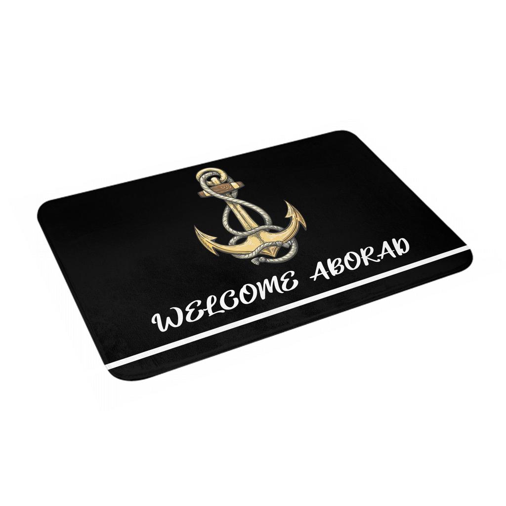 Nautical Anchor Front Door Mat Anti-Slip Indoor Absorbent Sailor Adventure Doormat Floor Bath Entrance Rug Carpet