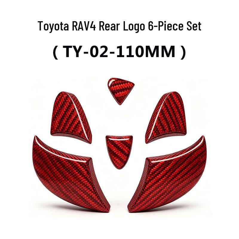 Carbon Fiber Rear Logo Stickers for Toyota RAV4 - Customizable with Your Images