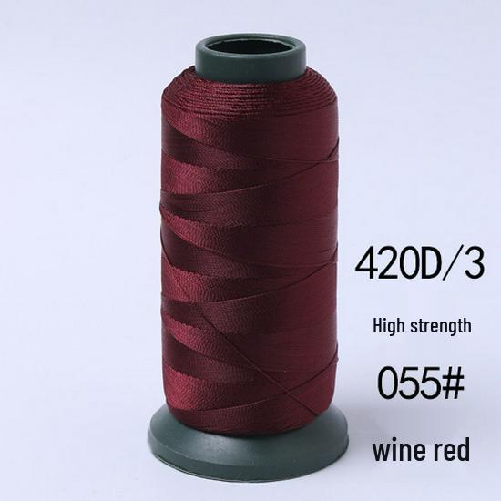 High-Strength Colored 420D Leather & Nylon Thread - Mercerized, Thick, Smooth, 3-Ply Canvas Sewing Thread - Free Shipping