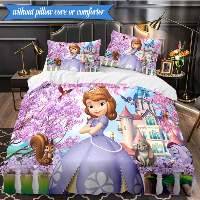Set Biancheria da Letto 3 Pezzi Princess Sofia K-pop Music Group, Ideale per Camera da Letto, Dormitorio, Include Copripiumino e 2 Federe, Regali per Fan
