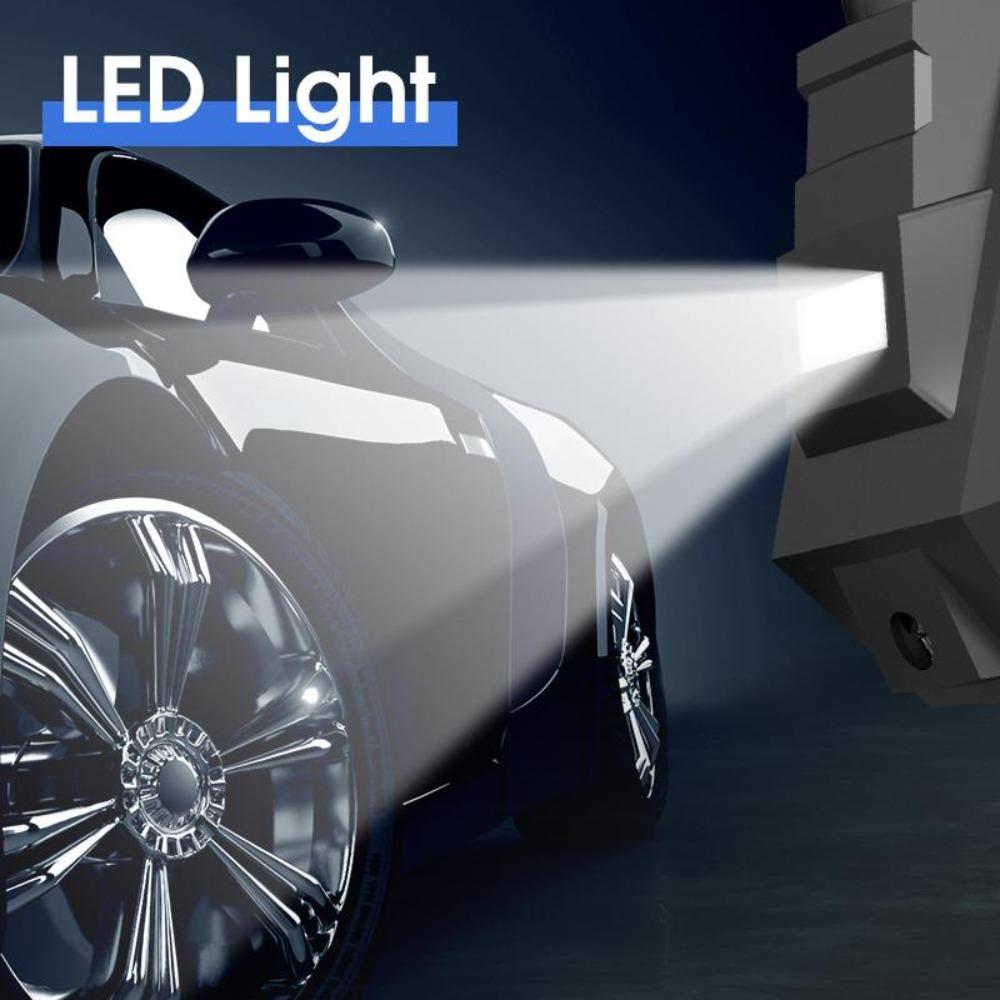 Przenośna pompka do opon 150 PSI ze światłem LED - Cyfrowa pompa kompresora powietrza do samochodu, motocykla, roweru - Półautomatyczna, trwały materiał ABS