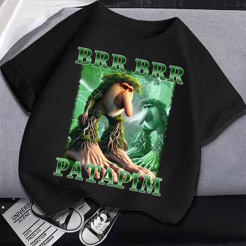 Italian Brainrot Boy Girl Cotton T-shirt Tung Tung Tung Sahur Kids Summer Clothing Funny Meme Children Short Sleeve Tops Unisex