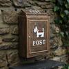 Large Weatherproof Outdoor Letterbox Aluminum Metal Post Box Decorative Mail