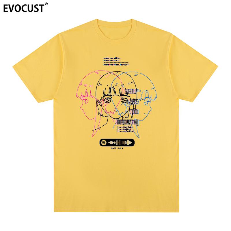 Serial Experiments Lain Classic Japanese Glitch Aesthetic Manga Anime T-shirt Cotton Men T Shirt New TEE TSHIRT Womens Tops