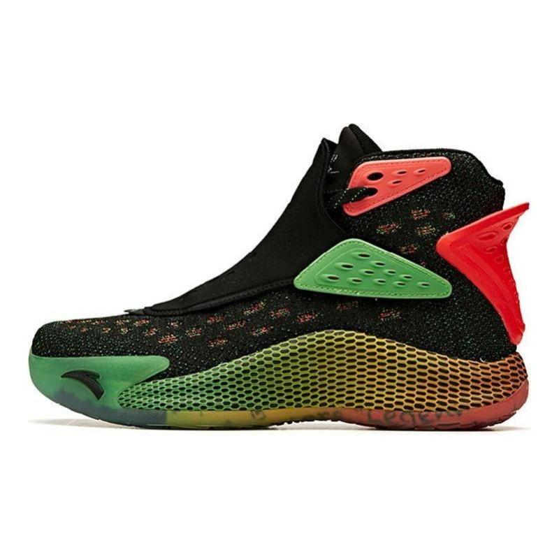 Anta KT5 Reggae men high-top basketball shoes black green non-slip durable 11941101-12 42