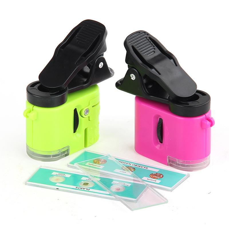 Supply Children'S Mini Palm Microscope Toys Primary School Students Science And Education Laboratory Microscope With Mobile Phone Clip