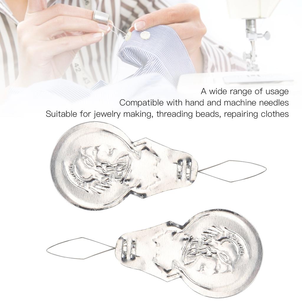 100Pcs   Needle Threader Aluminum Wire   CrossStitch Insertion Hand Machine Sewing Tool(Single   )
