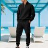 Men's Cargo Hoodie Set | Loose Fit, Fleece Premium Cotton Blend, Warm | Versatile For Work, Daily & Casual