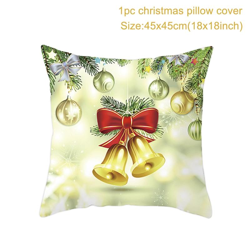 Christmas Cushion Cover Merry Christmas Decorations for Home 2026 Christmas Ornament Navidad Noel Xmas Gifts Happy New Year 2026