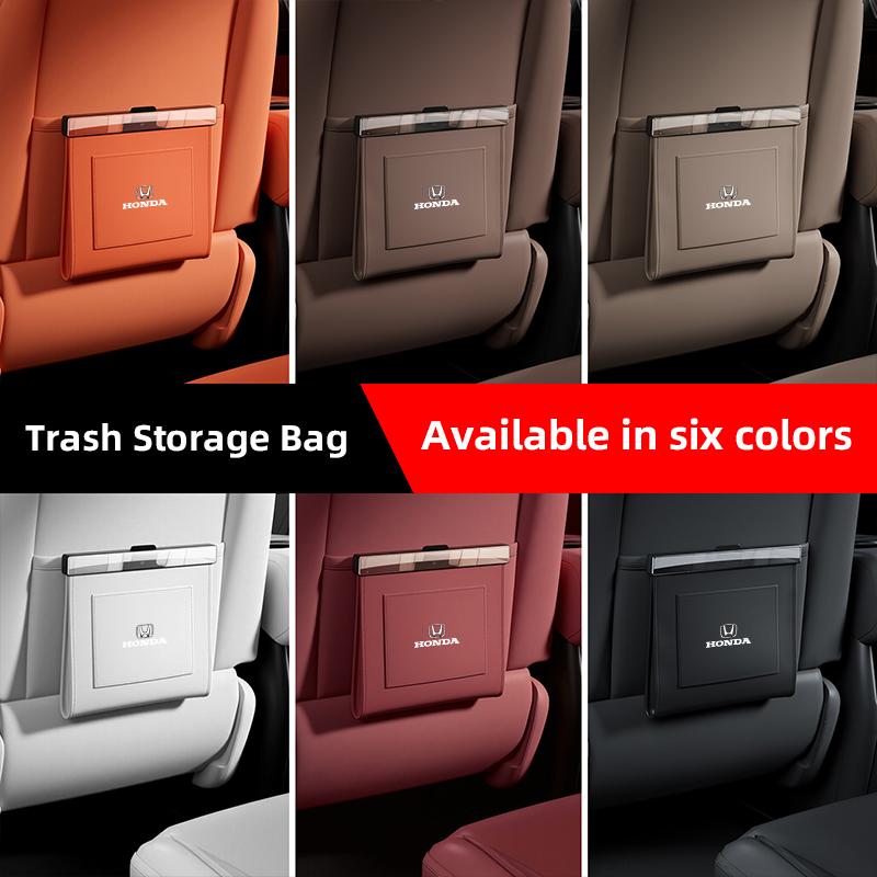 Car Seat Back Trash Bag Interior Storage Accessories For Honda CR-V Accord Civic HR-V Pilot Odyssey Fit Jazz Vezel CITY Freed AS9