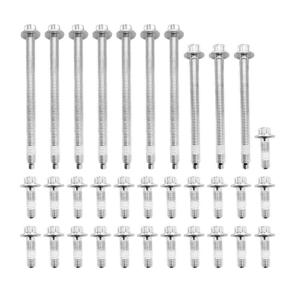 Engine Oil Pan Bolt Set 33Pcs Aluminium for BMW E82 E87 E90 Convertible Coupe Sedan F20 F21 F22 F23 with OEM 11132210959