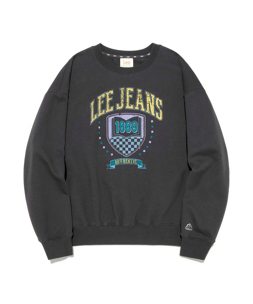 LEE Women Univ Graphic Sweatshirt Charcoal