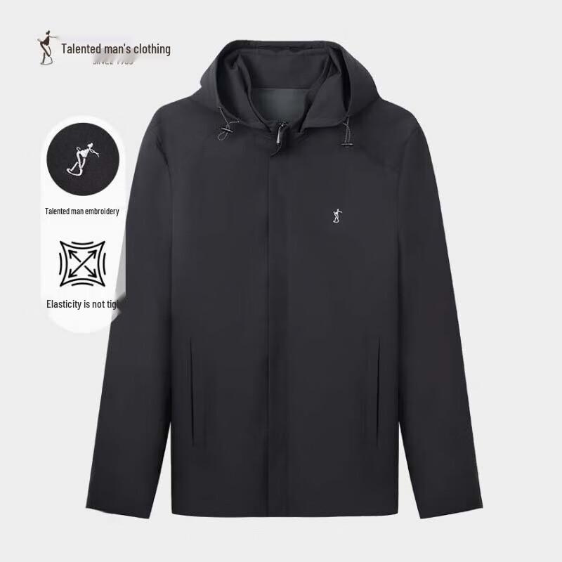 

TRIES Men s Outdoor Casual Hooded Drawstring Jacket L