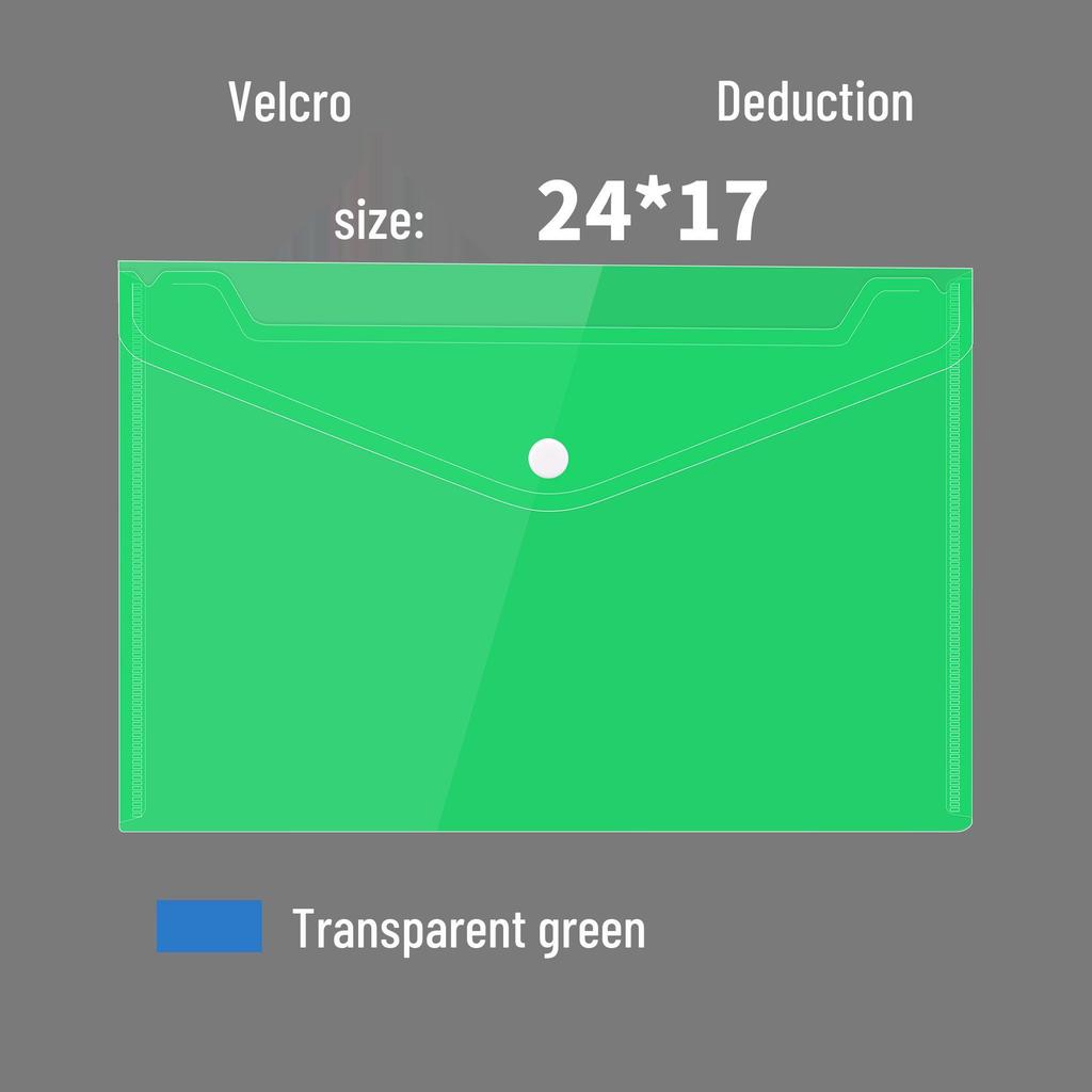 A5 & A7 Clear Snap Button and Velcro File Bags for Documents, Receipts, Horizontal & Vertical Storage.