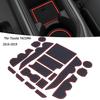 For Toyota TACOMA 2016- Car Anti-slip Gate Groove Mat Non-Slip Door Slot Pocket Pad Auto Part Car Interior Accessories