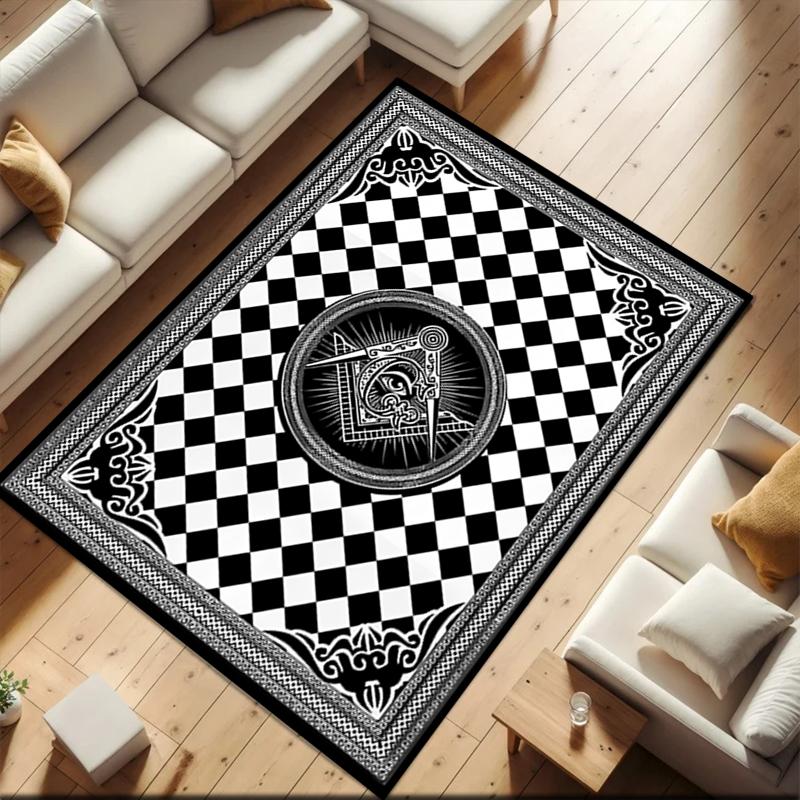 2026 New Style Recognized Freemasonry Carpet Rug for Living Room Bedroom Home Sofa Decoration,Kids play Non-slip Floor Mat