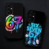 67 Kuus Seitse Telefoniümbris Samsung S25,S24,S23,S22,S21,S20,Plus,Fe,Lite,Teistele Must Kate