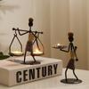 Without Candles, Creative Candlestick Crafts Miniature Iron Candlesticks Decor, Vintage Metal Candlestick Candle Holder