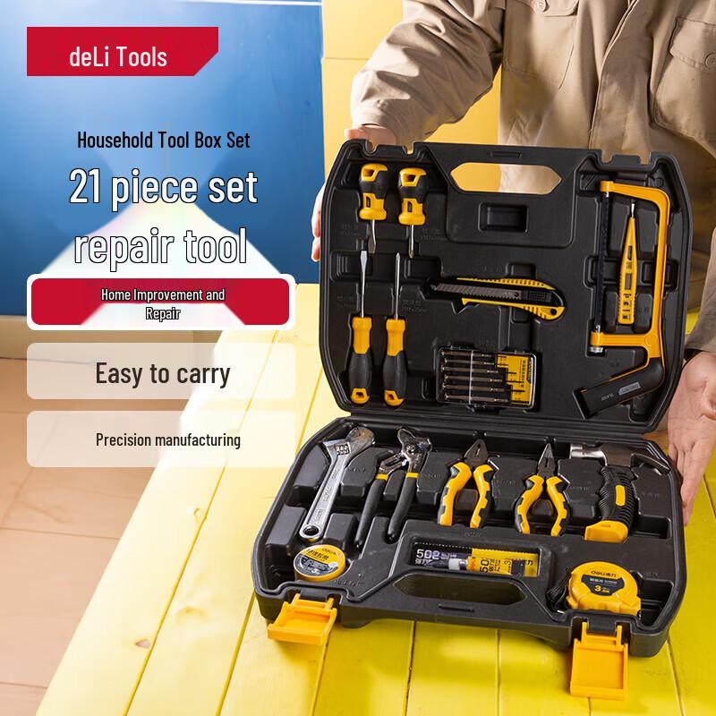 Deli 21-Piece Portable Multi-Function Home & Outdoor Tool Kit