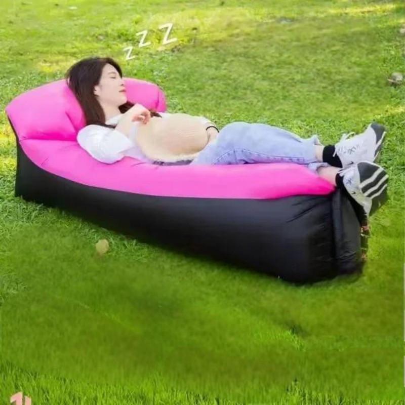 Portable Inflatable Sofa and Chair Combination - Outdoor Bed Shaped Lounge Chair with Quick Inflation and Deflation Suitable for Camping Beaches