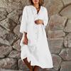 Women Down Dress Tunic Dress Casual Button Summer Beach Vacation T-shirt