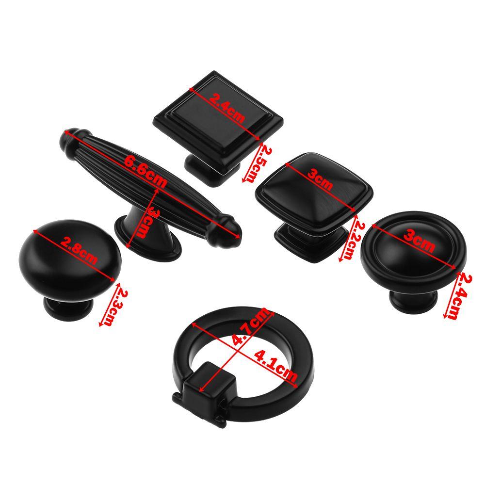 Hardware Cupboard Dresser Variety Style Black Series Furniture Door Handle Wardrobe Pulls Cabinet Pulls Drawer Knob