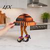 Seasonal Lawn Ornaments Halloween Honeycomb Witch Leg Ornament, Foldable Paper Creepy Garden Hanging Decoration for Party, Holiday Home Decor Festive