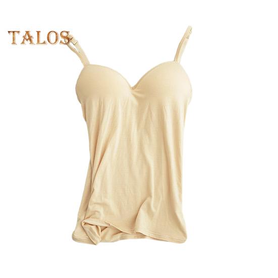 

Женская майка со встроенным бюстгальтером, регулируемые бретельки-спагетти, повседневные майки без рукавов под одеждой для занятий йогой L хаки