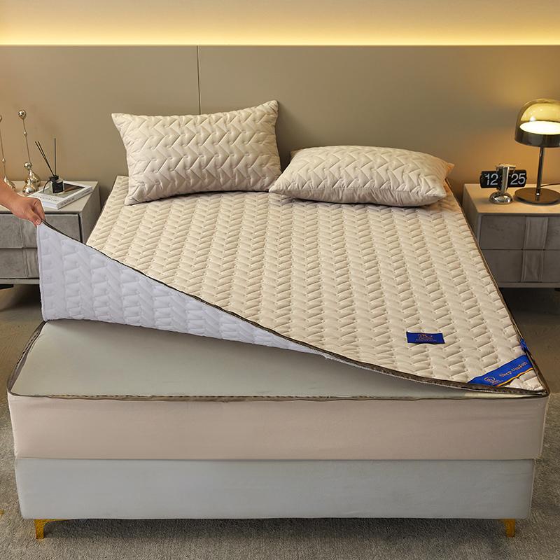 Blue Waterproof Mattress Cover Zipper Bed Covers Thicken Fitted Sheet All Inclusive Bedsheet Yatak örtüsü(Pillowcase Need Order)