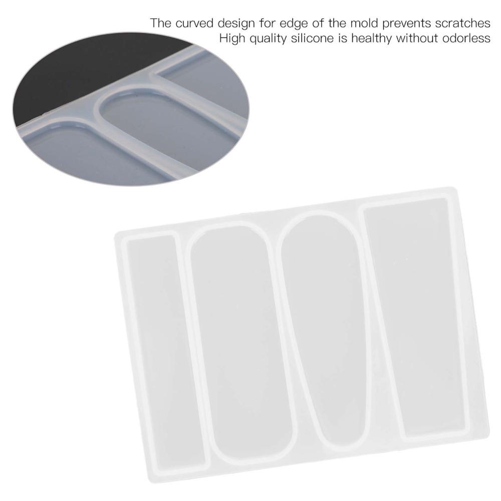 2pcs Geometric Shape Barrette Mould Triangle Teardrop White Silicone Mold Oval Rectangle Hair Clip Molds Hair Accessory Making