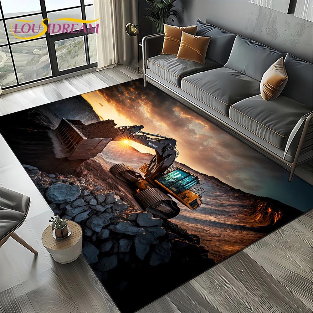Retro Truck 3D Tractor Car 27 Style Carpet Rug for Living Room Bedroom Home Sofa Decoration,Kid Area Rug Non-slip Floor Mat Gift