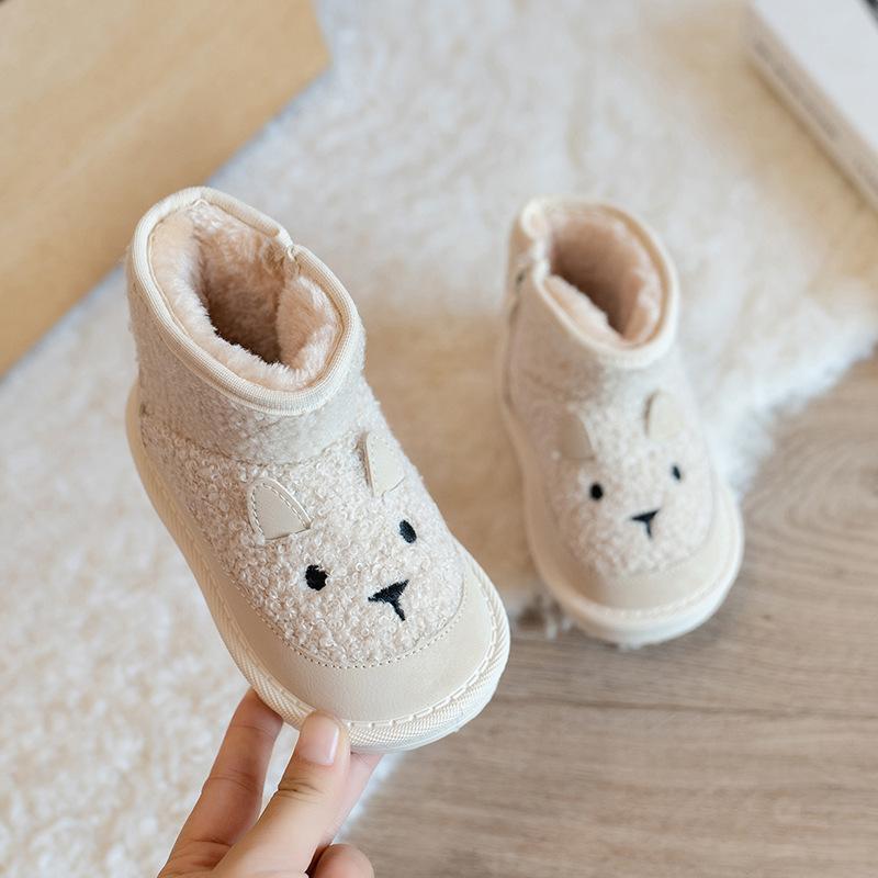 

Children s Snow Boots Warm Non Slip Cute Winter Plush Girls Soft Sole Cotton Boots Comfortable Shoes Kids Ankle Boots 22
