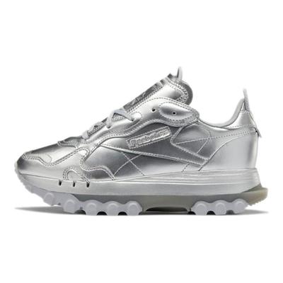Cardi B x Classic Leather Plata Metálico Peltre Zapatillas de Mujer GW2632